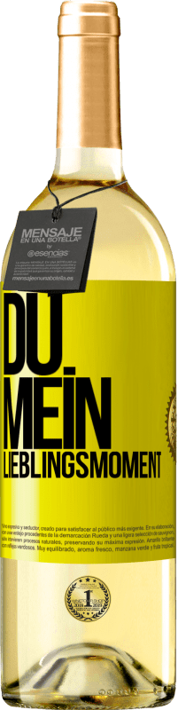 29,95 € Kostenloser Versand | Weißwein WHITE Ausgabe Du. Mein Lieblingsmoment Gelbes Etikett. Anpassbares Etikett Junger Wein Ernte 2025 Verdejo