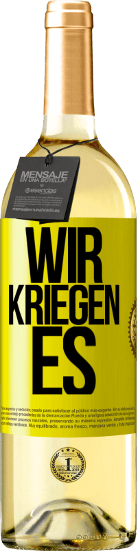 29,95 € | Weißwein WHITE Ausgabe Wir kriegen es Gelbes Etikett. Anpassbares Etikett Junger Wein Ernte 2024 Verdejo