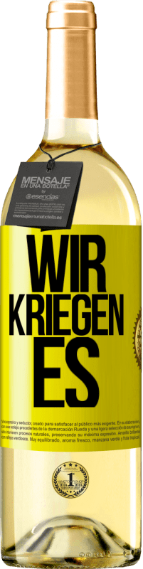 29,95 € Kostenloser Versand | Weißwein WHITE Ausgabe Wir kriegen es Gelbes Etikett. Anpassbares Etikett Junger Wein Ernte 2025 Verdejo