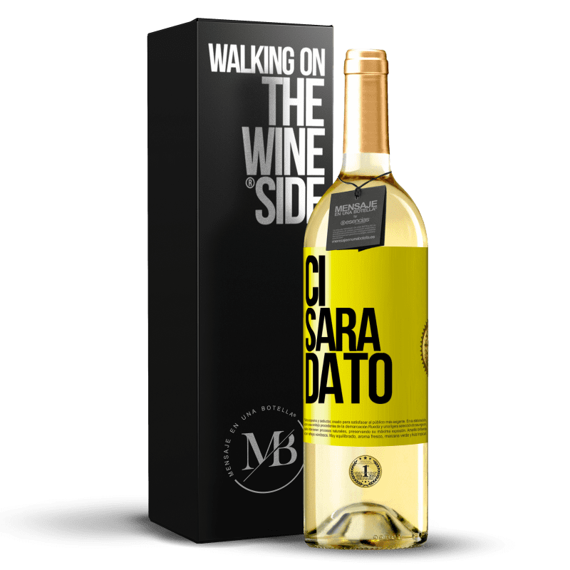 29,95 € Spedizione Gratuita | Vino bianco Edizione WHITE Ci sarà dato Etichetta Gialla. Etichetta personalizzabile Vino giovane Raccogliere 2023 Verdejo