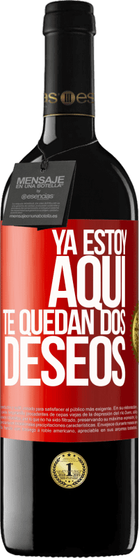 39,95 € Envío gratis | Vino Tinto Edición RED MBE Reserva Ya estoy aquí. Te quedan dos deseos Etiqueta Roja. Etiqueta personalizable Reserva 12 Meses Cosecha 2016 Tempranillo
