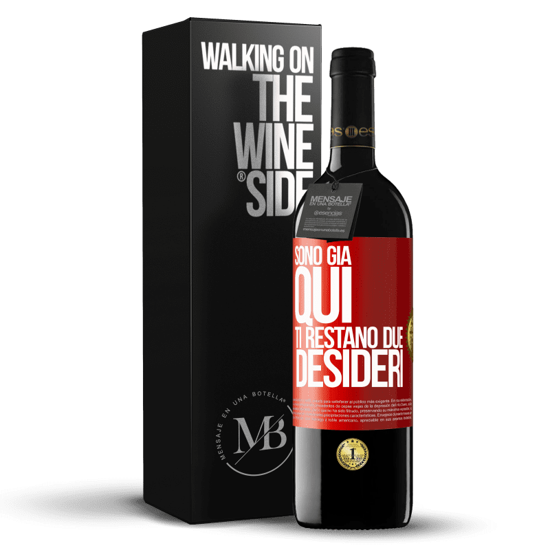 39,95 € Spedizione Gratuita | Vino rosso Edizione RED MBE Riserva Sono già qui. Ti restano due desideri Etichetta Rossa. Etichetta personalizzabile Riserva 12 Mesi Raccogliere 2015 Tempranillo