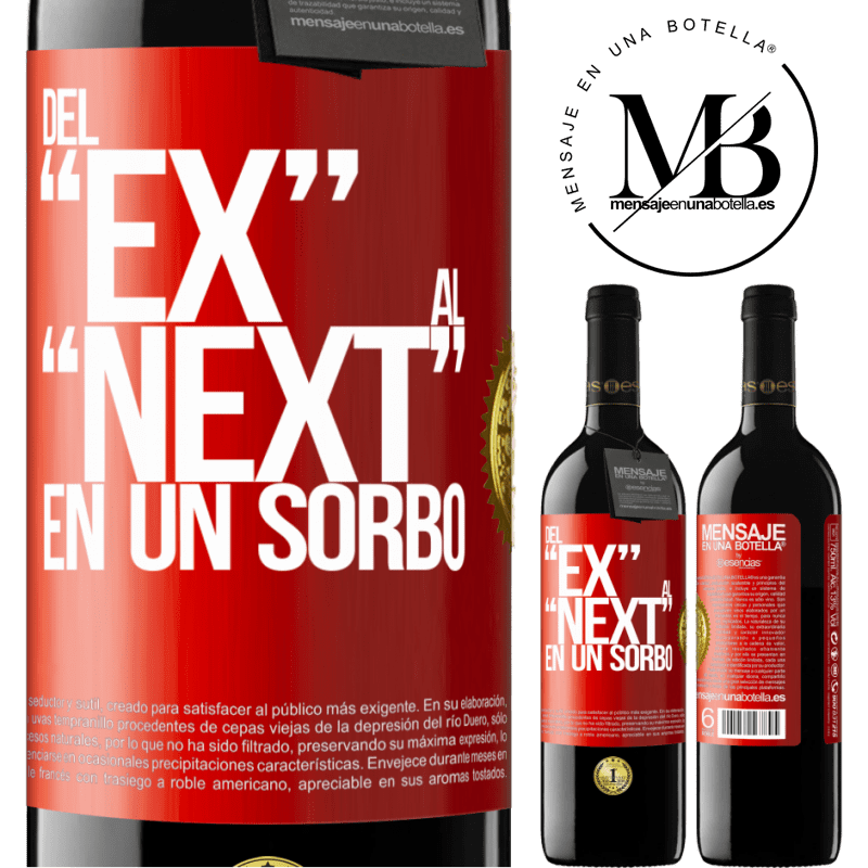 24,95 € Free Shipping | Red Wine RED Edition Crianza 6 Months Del EX al NEXT en un sorbo Red Label. Customizable label Aging in oak barrels 6 Months Harvest 2019 Tempranillo