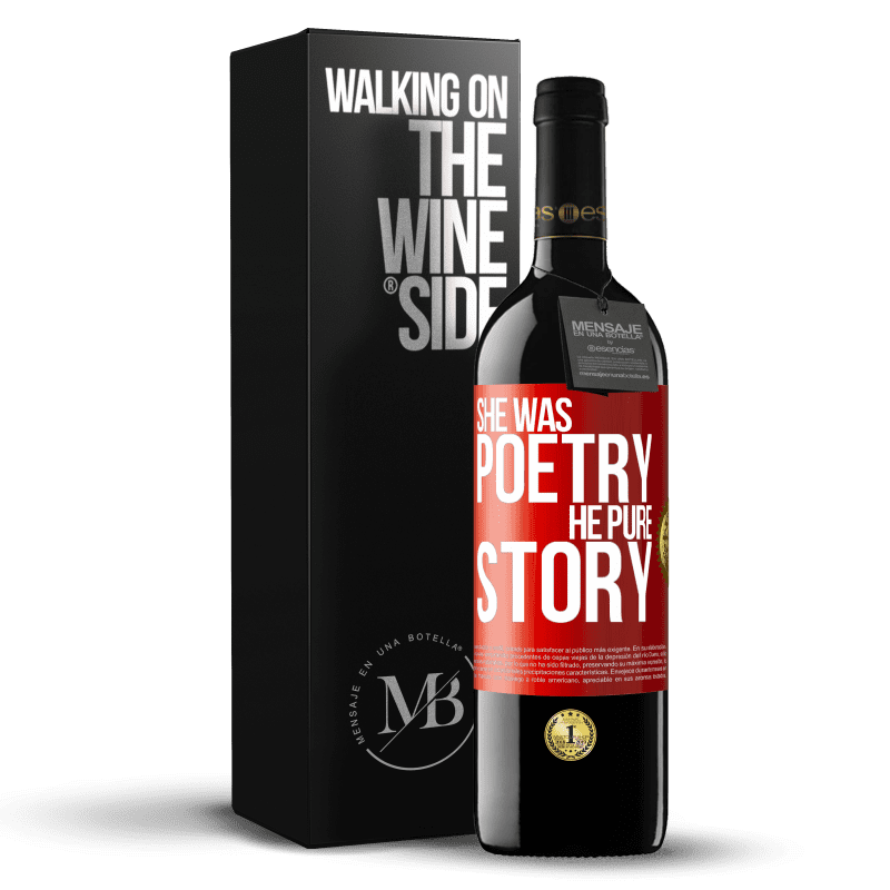 29,95 € Free Shipping | Red Wine RED Edition Crianza 6 Months She was poetry, he pure story Red Label. Customizable label Aging in oak barrels 6 Months Harvest 2020 Tempranillo