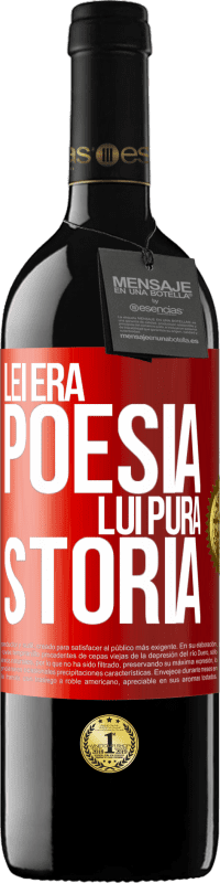 39,95 € Spedizione Gratuita | Vino rosso Edizione RED MBE Riserva Lei era poesia, lui pura storia Etichetta Rossa. Etichetta personalizzabile Riserva 12 Mesi Raccogliere 2016 Tempranillo