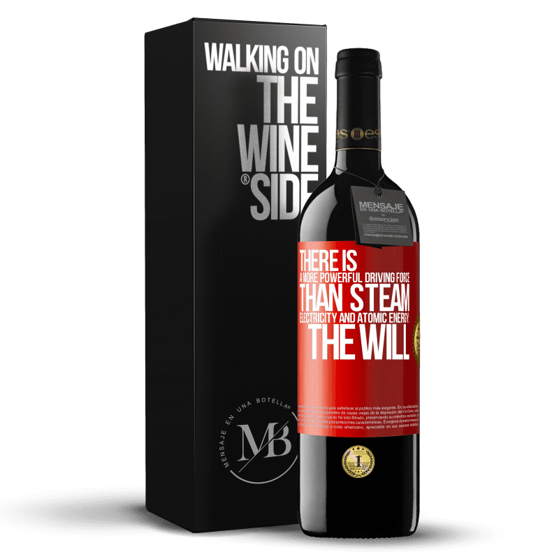 24,95 € Free Shipping | Red Wine RED Edition Crianza 6 Months There is a more powerful driving force than steam, electricity and atomic energy: The will Red Label. Customizable label Aging in oak barrels 6 Months Harvest 2019 Tempranillo