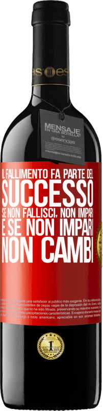«Il fallimento fa parte del successo. Se non fallisci, non impari. E se non impari, non cambi» Edizione RED MBE Riserva