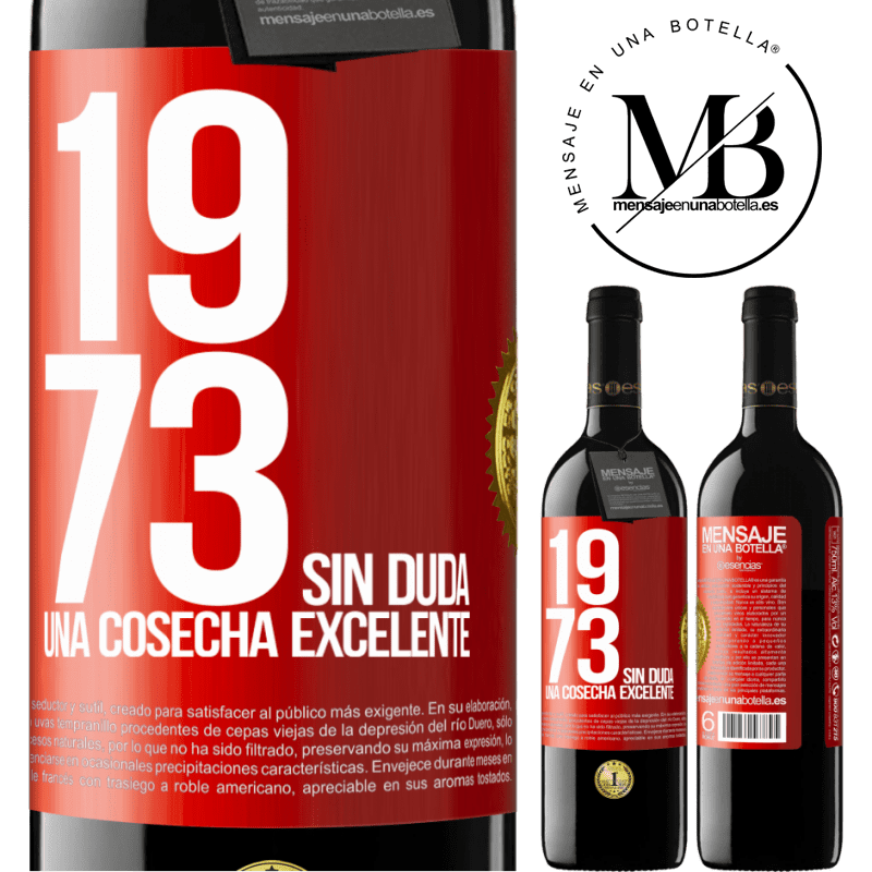 39,95 € Envío gratis | Vino Tinto Edición RED MBE Reserva 1973. Sin duda, una cosecha excelente Etiqueta Roja. Etiqueta personalizable Reserva 12 Meses Cosecha 2014 Tempranillo