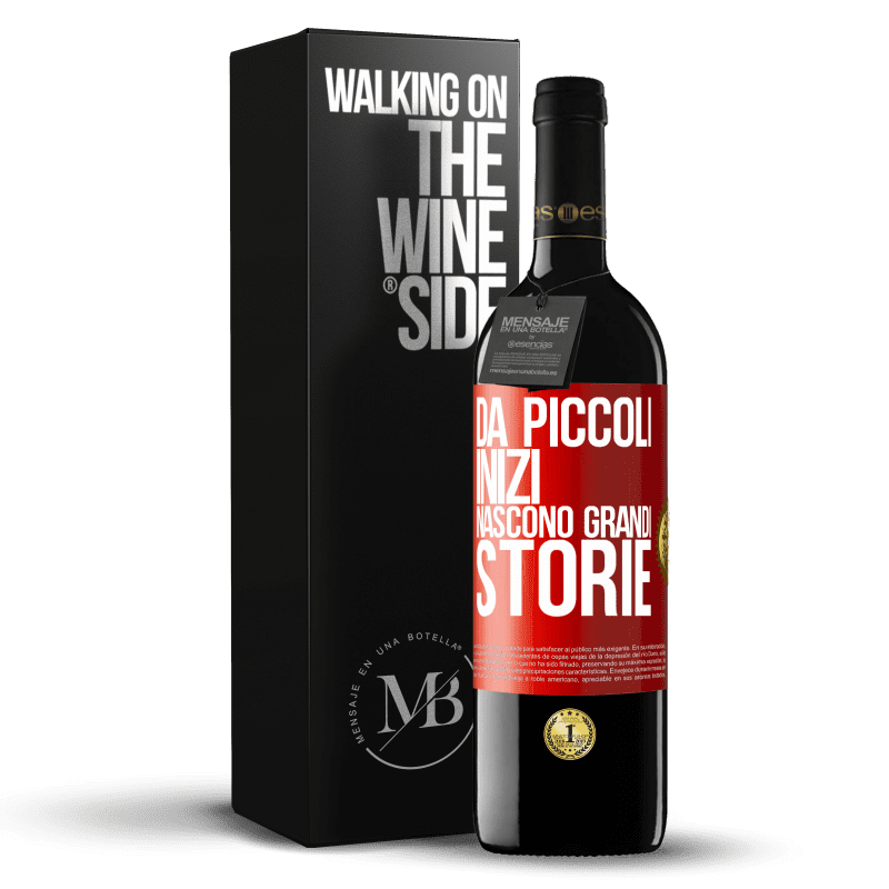 39,95 € Spedizione Gratuita | Vino rosso Edizione RED MBE Riserva Da piccoli inizi nascono grandi storie Etichetta Rossa. Etichetta personalizzabile Riserva 12 Mesi Raccogliere 2015 Tempranillo