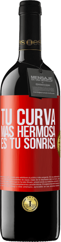 39,95 € | Vino Tinto Edición RED MBE Reserva Tu curva más hermosa es tu sonrisa Etiqueta Roja. Etiqueta personalizable Reserva 12 Meses Cosecha 2015 Tempranillo