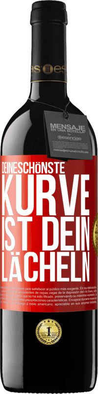 39,95 € | Rotwein RED Ausgabe MBE Reserve Deineschönste Kurve ist dein Lächeln Rote Markierung. Anpassbares Etikett Reserve 12 Monate Ernte 2014 Tempranillo