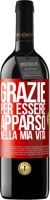 39,95 € Spedizione Gratuita | Vino rosso Edizione RED MBE Riserva Grazie per essere apparso nella mia vita Etichetta Rossa. Etichetta personalizzabile Riserva 12 Mesi Raccogliere 2016 Tempranillo