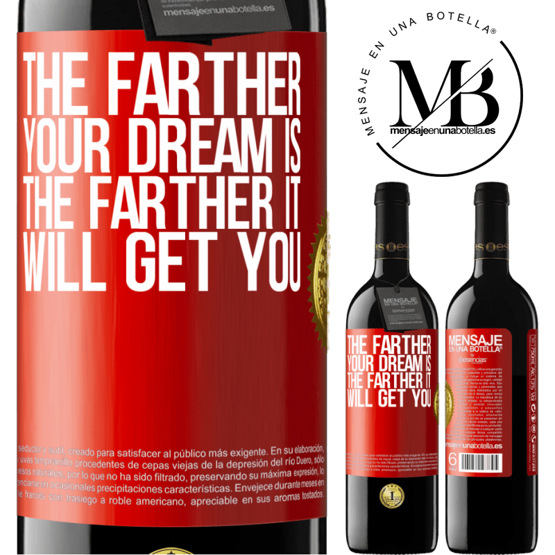 24,95 € Free Shipping | Red Wine RED Edition Crianza 6 Months The farther your dream is, the farther it will get you Red Label. Customizable label Aging in oak barrels 6 Months Harvest 2019 Tempranillo
