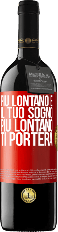 39,95 € | Vino rosso Edizione RED MBE Riserva Più lontano è il tuo sogno, più lontano ti porterà Etichetta Rossa. Etichetta personalizzabile Riserva 12 Mesi Raccogliere 2015 Tempranillo