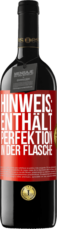 39,95 € | Rotwein RED Ausgabe MBE Reserve Hinweis: Enthält Perfektion in der Flasche Rote Markierung. Anpassbares Etikett Reserve 12 Monate Ernte 2016 Tempranillo