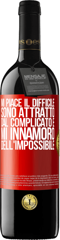 39,95 € | Vino rosso Edizione RED MBE Riserva Mi piace il difficile, sono attratto dal complicato e mi innamoro dell'impossibile Etichetta Rossa. Etichetta personalizzabile Riserva 12 Mesi Raccogliere 2014 Tempranillo