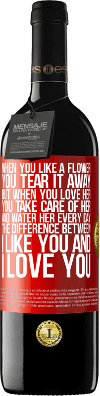 39,95 € | Красное вино Издание RED MBE Бронировать Когда вам нравится цветок, вы отрываете его. Но когда вы любите ее, вы заботитесь о ней и поливаете ее каждый день Красная метка. Настраиваемая этикетка Бронировать 12 Месяцы Урожай 2016 Tempranillo