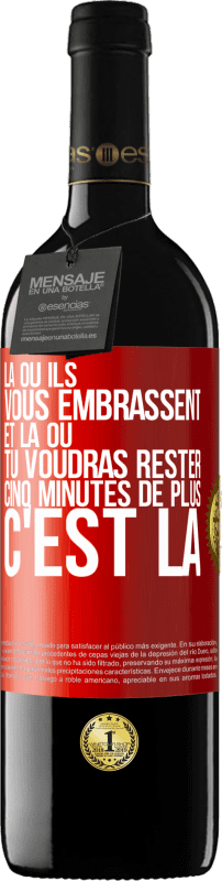 39,95 € Envoi gratuit | Vin rouge Édition RED MBE Réserve Là où ils vous embrassent et là où tu voudras rester cinq minutes de plus, c'est là Étiquette Rouge. Étiquette personnalisable Réserve 12 Mois Récolte 2016 Tempranillo