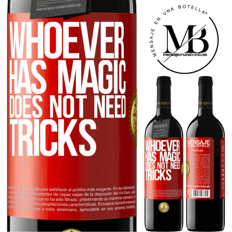 24,95 € Free Shipping | Red Wine RED Edition Crianza 6 Months Whoever has magic does not need tricks Red Label. Customizable label Aging in oak barrels 6 Months Harvest 2019 Tempranillo