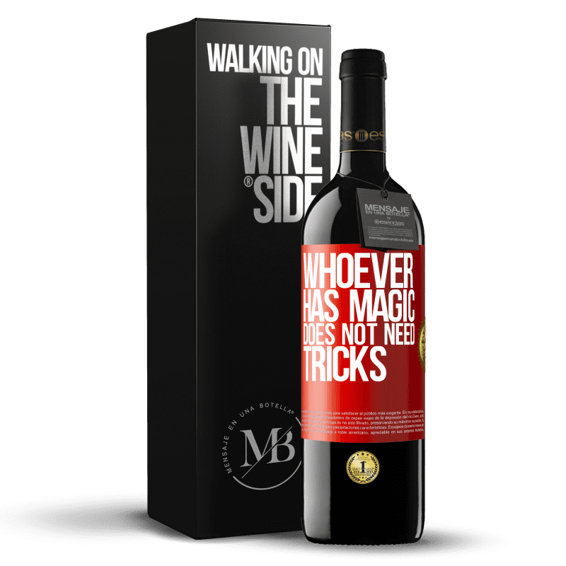 24,95 € Free Shipping | Red Wine RED Edition Crianza 6 Months Whoever has magic does not need tricks Red Label. Customizable label Aging in oak barrels 6 Months Harvest 2019 Tempranillo