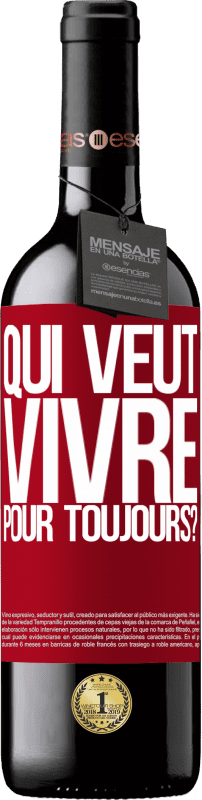 39,95 € | Vin rouge Édition RED MBE Réserve qui veut vivre pour toujours? Étiquette Rouge. Étiquette personnalisable Réserve 12 Mois Récolte 2015 Tempranillo