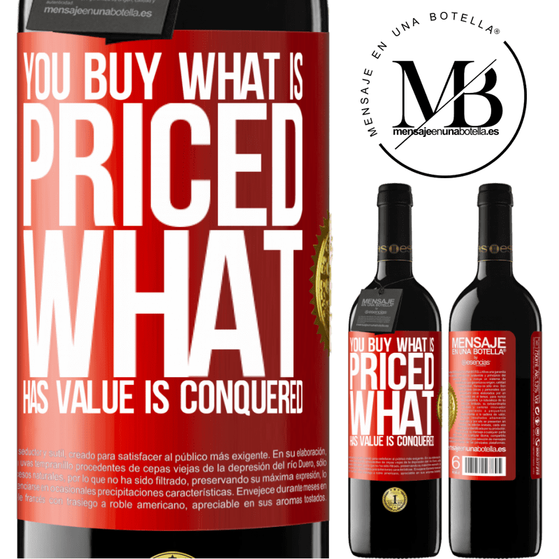 24,95 € Free Shipping | Red Wine RED Edition Crianza 6 Months You buy what is priced. What has value is conquered Red Label. Customizable label Aging in oak barrels 6 Months Harvest 2019 Tempranillo