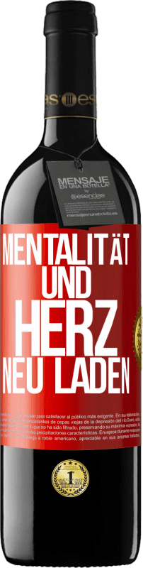 Kostenloser Versand | Rotwein RED Ausgabe MBE Reserve Mentalität und Herz neu laden Rote Markierung. Anpassbares Etikett Reserve 12 Monate Ernte 2014 Tempranillo