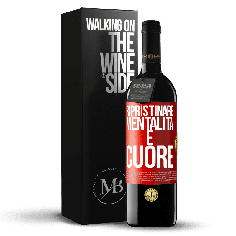 39,95 € Spedizione Gratuita | Vino rosso Edizione RED MBE Riserva Ripristinare mentalità e cuore Etichetta Rossa. Etichetta personalizzabile Riserva 12 Mesi Raccogliere 2016 Tempranillo