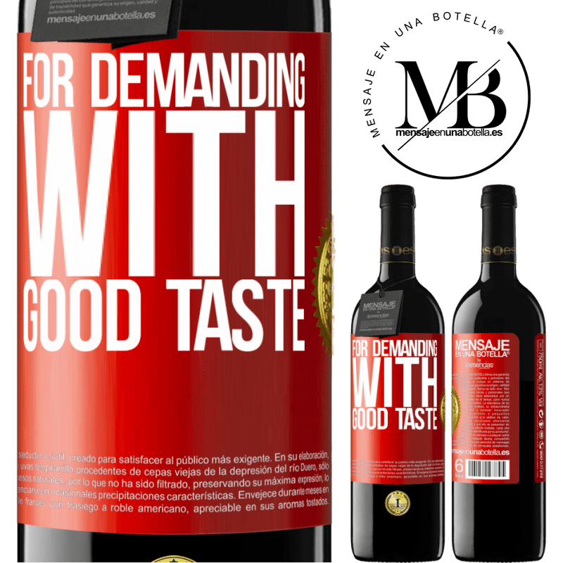 24,95 € Free Shipping | Red Wine RED Edition Crianza 6 Months For demanding with good taste Red Label. Customizable label Aging in oak barrels 6 Months Harvest 2019 Tempranillo