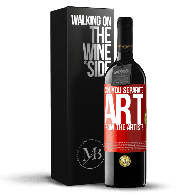 24,95 € Free Shipping | Red Wine RED Edition Crianza 6 Months can you separate art from the artist? Red Label. Customizable label Aging in oak barrels 6 Months Harvest 2019 Tempranillo