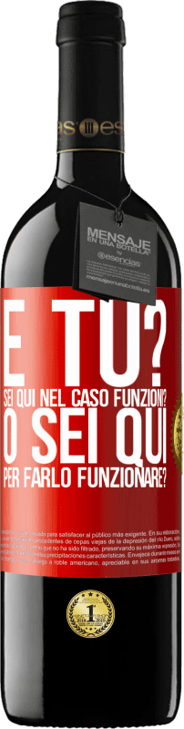 «e tu? Sei qui nel caso funzioni, o sei qui per farlo funzionare?» Edizione RED MBE Riserva