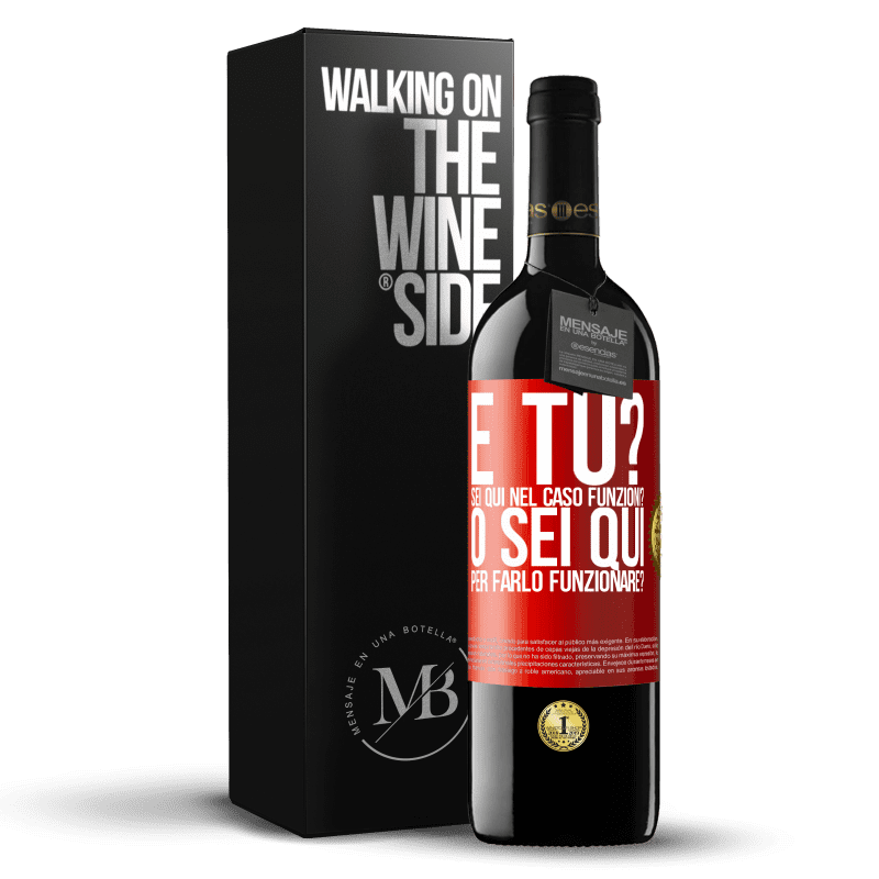 39,95 € Spedizione Gratuita | Vino rosso Edizione RED MBE Riserva e tu? Sei qui nel caso funzioni, o sei qui per farlo funzionare? Etichetta Rossa. Etichetta personalizzabile Riserva 12 Mesi Raccogliere 2015 Tempranillo