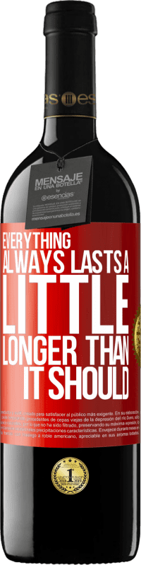 «Everything always lasts a little longer than it should» RED Edition MBE Reserve
