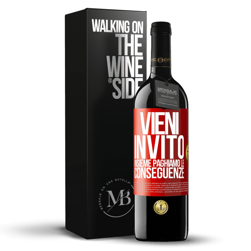 39,95 € Spedizione Gratuita | Vino rosso Edizione RED MBE Riserva Vieni, invito, insieme paghiamo le conseguenze Etichetta Rossa. Etichetta personalizzabile Riserva 12 Mesi Raccogliere 2016 Tempranillo