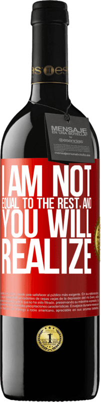 39,95 € Free Shipping | Red Wine RED Edition MBE Reserve I am not equal to the rest, and you will realize Red Label. Customizable label Reserve 12 Months Harvest 2015 Tempranillo