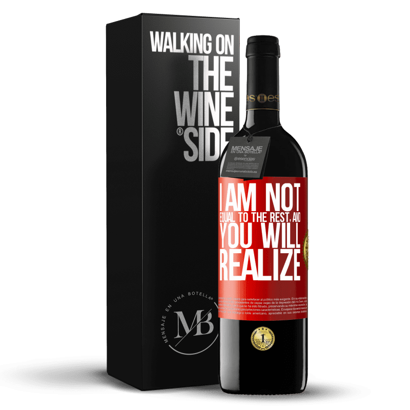39,95 € Free Shipping | Red Wine RED Edition MBE Reserve I am not equal to the rest, and you will realize Red Label. Customizable label Reserve 12 Months Harvest 2014 Tempranillo