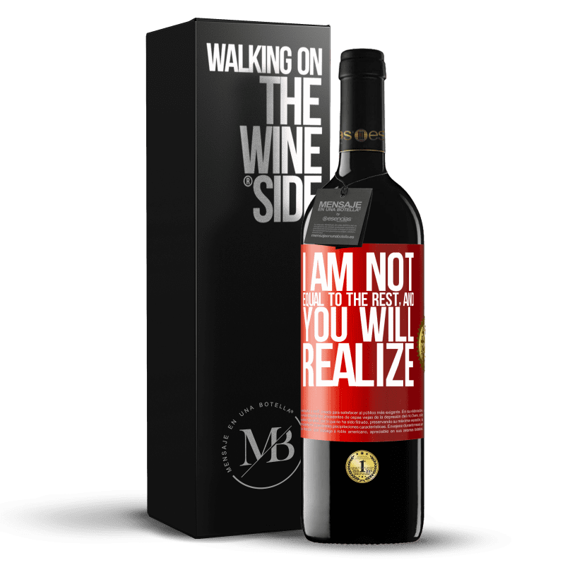 39,95 € Free Shipping | Red Wine RED Edition MBE Reserve I am not equal to the rest, and you will realize Red Label. Customizable label Reserve 12 Months Harvest 2015 Tempranillo