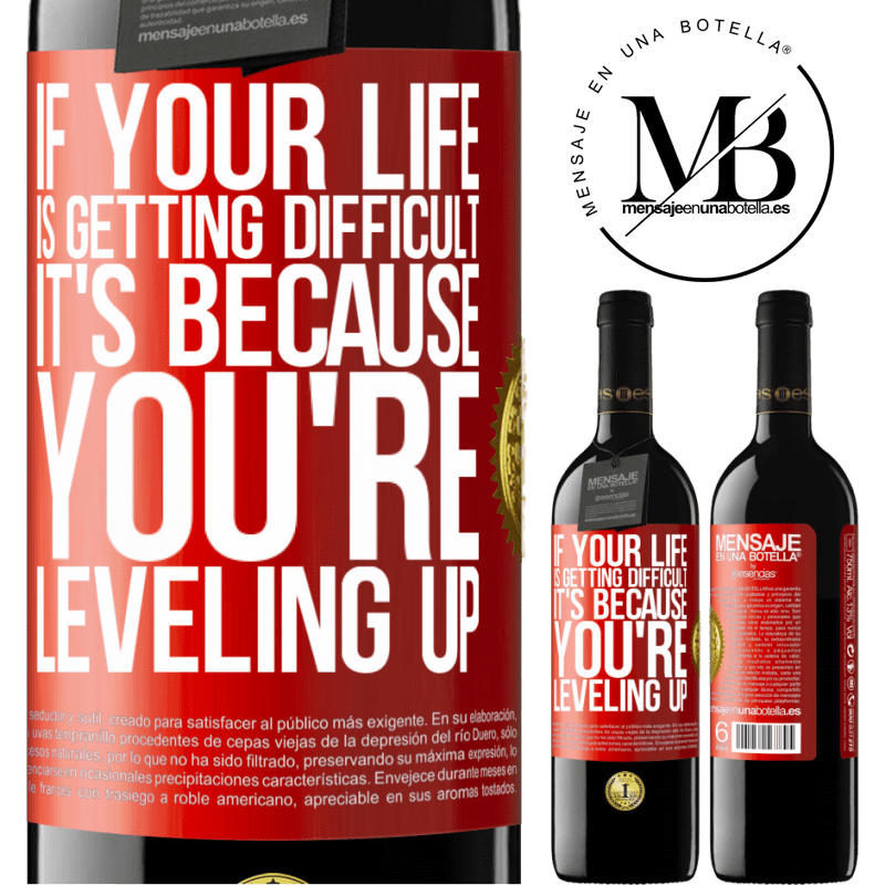 24,95 € Free Shipping | Red Wine RED Edition Crianza 6 Months If your life is getting difficult, it's because you're leveling up Red Label. Customizable label Aging in oak barrels 6 Months Harvest 2019 Tempranillo