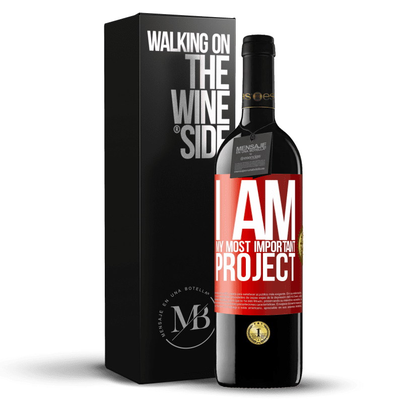 39,95 € Free Shipping | Red Wine RED Edition MBE Reserve I am my most important project Red Label. Customizable label Reserve 12 Months Harvest 2016 Tempranillo