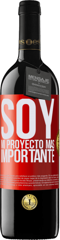 39,95 € Envío gratis | Vino Tinto Edición RED MBE Reserva Soy mi proyecto más importante Etiqueta Roja. Etiqueta personalizable Reserva 12 Meses Cosecha 2016 Tempranillo