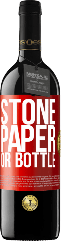 39,95 € | Red Wine RED Edition MBE Reserve Stone, paper or bottle Red Label. Customizable label Reserve 12 Months Harvest 2014 Tempranillo