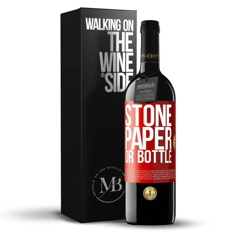 39,95 € Free Shipping | Red Wine RED Edition MBE Reserve Stone, paper or bottle Red Label. Customizable label Reserve 12 Months Harvest 2015 Tempranillo