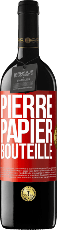 39,95 € | Vin rouge Édition RED MBE Réserve Pierre-papier-bouteille Étiquette Rouge. Étiquette personnalisable Réserve 12 Mois Récolte 2014 Tempranillo