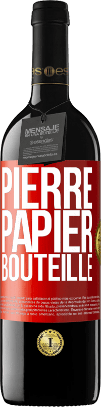 39,95 € | Vin rouge Édition RED MBE Réserve Pierre-papier-bouteille Étiquette Rouge. Étiquette personnalisable Réserve 12 Mois Récolte 2016 Tempranillo