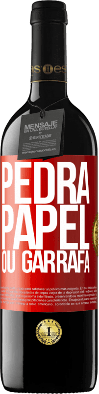 39,95 € | Vinho tinto Edição RED MBE Reserva Pedra, papel ou garrafa Etiqueta Vermelha. Etiqueta personalizável Reserva 12 Meses Colheita 2014 Tempranillo