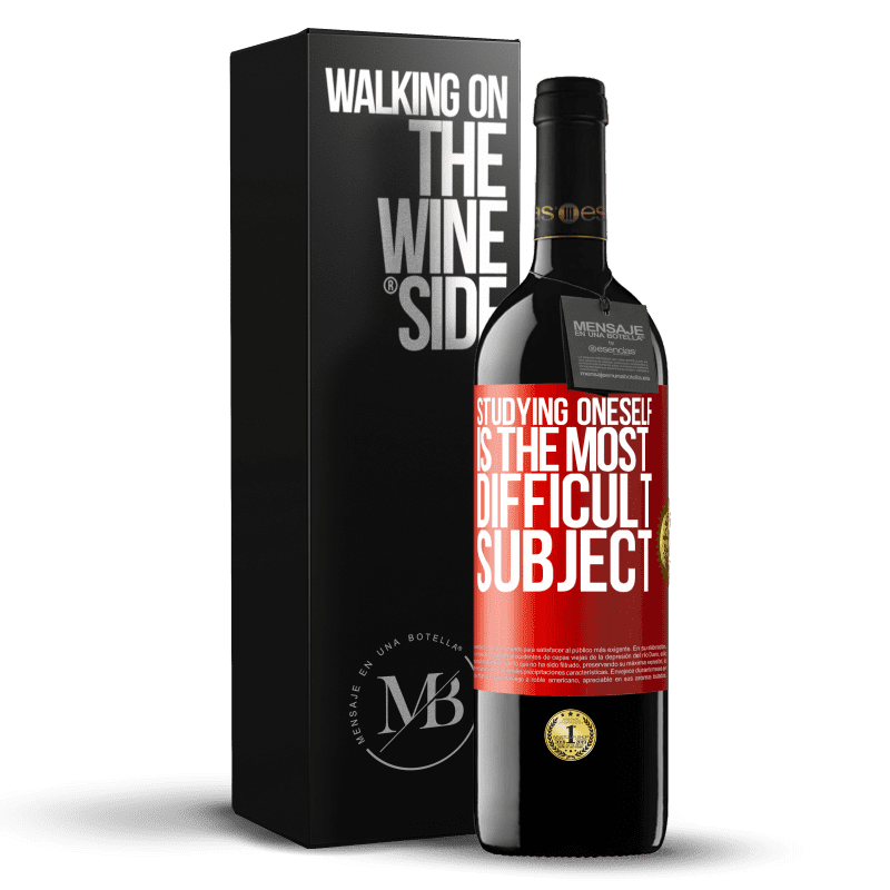 39,95 € Free Shipping | Red Wine RED Edition MBE Reserve Studying oneself is the most difficult subject Red Label. Customizable label Reserve 12 Months Harvest 2016 Tempranillo