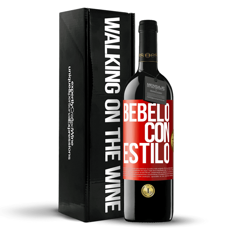 39,95 € Envío gratis | Vino Tinto Edición RED MBE Reserva Bébelo con estilo Etiqueta Roja. Etiqueta personalizable Reserva 12 Meses Cosecha 2016 Tempranillo