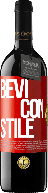 39,95 € Spedizione Gratuita | Vino rosso Edizione RED MBE Riserva Bevi con stile Etichetta Rossa. Etichetta personalizzabile Riserva 12 Mesi Raccogliere 2016 Tempranillo