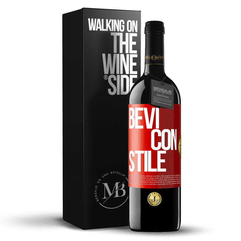 39,95 € Spedizione Gratuita | Vino rosso Edizione RED MBE Riserva Bevi con stile Etichetta Rossa. Etichetta personalizzabile Riserva 12 Mesi Raccogliere 2016 Tempranillo
