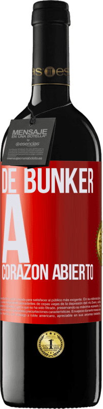 39,95 € Envío gratis | Vino Tinto Edición RED MBE Reserva De búnker a corazon abierto Etiqueta Roja. Etiqueta personalizable Reserva 12 Meses Cosecha 2016 Tempranillo